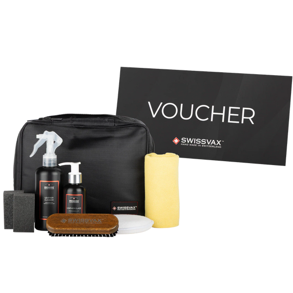 Geschenkset leerselectie – lederverzorging met cadeaubon