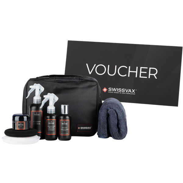 Geschenkset starterskit & cadeaubon – lak- en bandenverzorging met bon